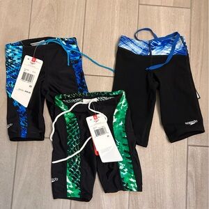 Speedo Swim Jammers in Blue and Green Patterns size 22